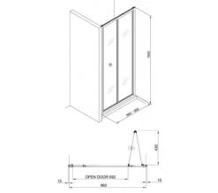 Crosswater Clear 6 1950mm Height Bi-fold Door -Duravit Store M700 2021 3 15 10 34 30 593