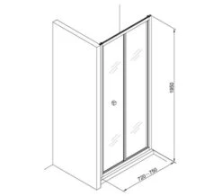 Crosswater Clear 6 1950mm Height Bi-fold Door -Duravit Store M700 2021 3 15 9 2 14 745