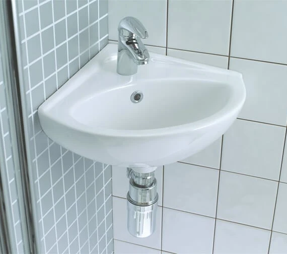 Lecico Atlas 470mm Wide Corner White Basin 3 Lecico Atlas 470mm Wide Corner White Basin