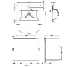 Hudson Reed Fusion Wall Hung Full Depth 2 Door Vanity Unit And Basin -Duravit Store M700 2021 3 6 8 51 57 507