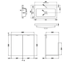 Hudson Reed Fusion Wall Hung Full Depth 2 Door Vanity Unit And Basin -Duravit Store M700 2021 3 6 8 57 1 803