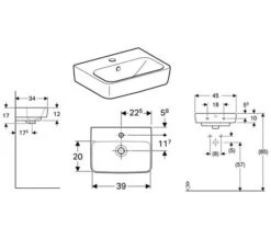 Geberit Selnova 450 X 340mm Compact Handrinse Basin -Duravit Store M700 2021 4 21 12 15 52 959