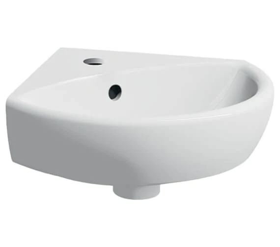 Geberit Selnova Single Tap Hole Corner Handrinse Basin White 3 Geberit Selnova Single Tap Hole Corner Handrinse Basin White