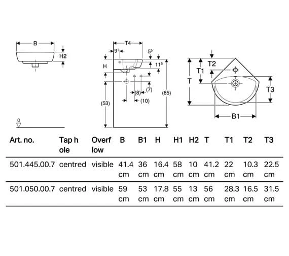 Geberit Selnova Single Tap Hole Corner Handrinse Basin White 4 Geberit Selnova Single Tap Hole Corner Handrinse Basin White - Image 2