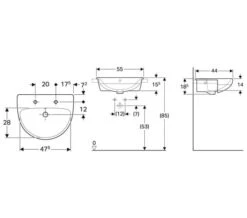 Geberit Selnova 550 X 440mm Semi Recessed Basin White -Duravit Store M700 2021 4 26 11 36 2 333