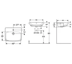 Geberit Selnova 550 X 440mm Semi Recessed Basin White -Duravit Store M700 2021 4 26 11 37 12 714