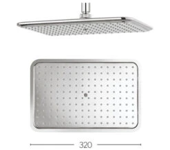 Crosswater Essence 320 X 210mm Rectangular Chrome Shower Head - FH321C -Duravit Store M700 2021 6 1 11 47 16 580
