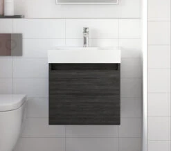 Nuie Merit Full Depth 505 X 360mm Single Door Vanity Unit And Basin