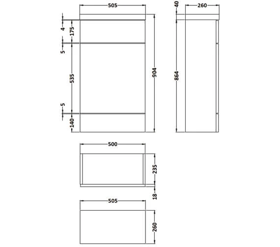 Hudson Reed Fusion Slimline WC Unit And Worktop 6 Hudson Reed Fusion Slimline WC Unit And Worktop - Image 4