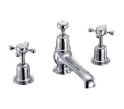 Burlington Chrome 3 TH Basin Mixer Tap With Pop-Up Waste And Claremont Handles -Duravit Store M700 2021 6 4 8 50 53 23 1