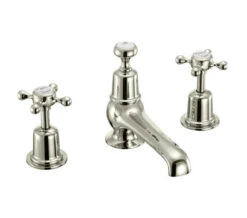 Burlington Chrome 3 TH Basin Mixer Tap With Pop-Up Waste And Claremont Handles -Duravit Store M700 2021 6 4 8 53 42 628