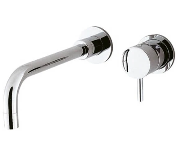 Crosswater Kai Lever Wall Mounted Chrome 2 Hole Basin Mixer Tap Set 4 Crosswater Kai Lever Wall Mounted Chrome 2 Hole Basin Mixer Tap Set - Image 2