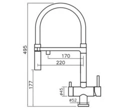 Clearwater Bellatrix Professional Kitchen Mixer Tap With Detachable Silicon Spout -Duravit Store M700 2021 6 8 11 18 11 125