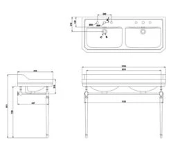 Burlington Edwardian 1210mm Double Basin With Washstand 7 Burlington Edwardian 1210mm Double Basin With Washstand -Duravit Store M700 2021 6 8 6 56 26 493