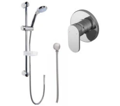 Nuie Binsey Manual Shower Valve With Slide Rail Kit Chrome And Elbow