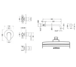 Nuie Binsey Manual Valve With Chrome Fixed Shower Arm And Head -Duravit Store M700 2021 7 16 8 23 45 657