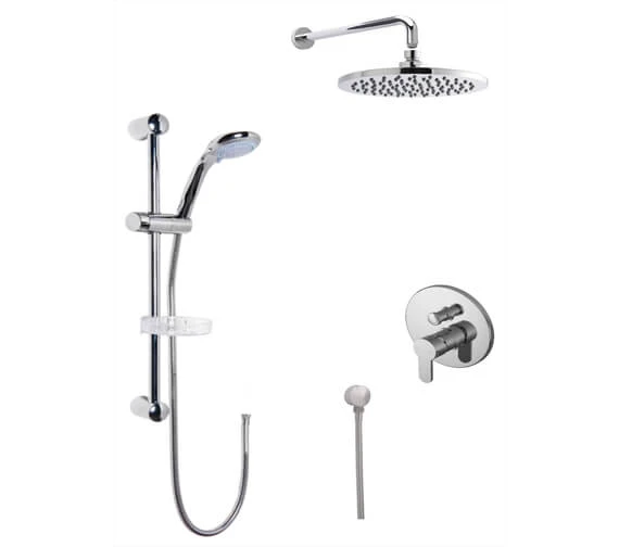 Nuie Arvan Concealed Round Chrome Manual Valve With Shower Kit And Head 3 Nuie Arvan Concealed Round Chrome Manual Valve With Shower Kit And Head