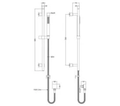 Hudson Reed Kubix Slider Rail Kit Chrome -Duravit Store M700 2021 8 14 8 47 20 994