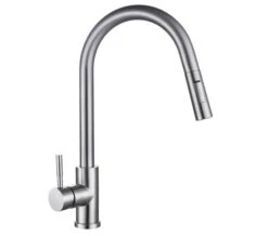 RAK Prague Chrome One Touch Pull Out Kitchen Sink Mixer Tap
