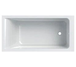 Geberit Renova Plan Rectangular Single Ended Acrylic Bath White With Feet