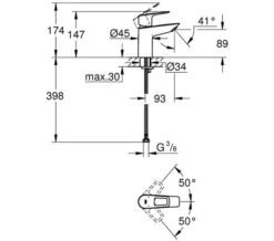 Grohe BauLoop Chrome Basin Mixer Tap -Duravit Store M700 2021 8 27 14 32 24 242