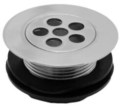 Tre Mercati Large Brass Chrome Shower Waste With Removable Grid