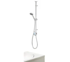 Aqualisa Quartz Classic Slide Rail Kit With Exposed Digital Valve And Bath Filler
