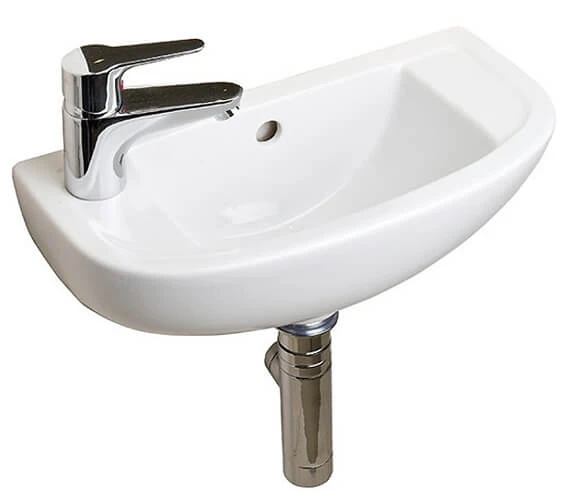 Essential Lily Slimline 450mm White Compact Basin 4 Essential Lily Slimline 450mm White Compact Basin - Image 2