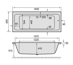Carron Quantum Acrylic Double Ended White Bath 5mm - 1700 X 700mm -Duravit Store M700 2022 1 6 10 57 43 830