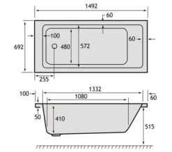 Carron Quantum Modern 5mm Acrylic White Single Ended Bath 1500 X 700mm 6 Carron Quantum Modern 5mm Acrylic White Single Ended Bath 1500 X 700mm -Duravit Store M700 2022 1 6 6 51 44 635