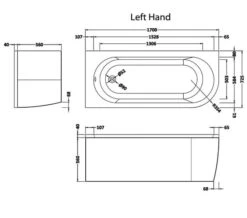 Nuie Crescent White Back To Wall Corner Bath With Panel -Duravit Store M700 2022 10 10 7 32 14 806