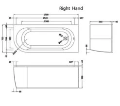 Nuie Crescent White Back To Wall Corner Bath With Panel -Duravit Store M700 2022 10 10 7 33 10 9