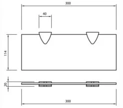 Miller Classic 8mm Clear Glass Shelf -Duravit Store M700 2022 10 11 8 11 38 98