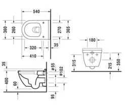 Duravit Starck 3 Rimless Wall Mounted Toilet - 2527090000 -Duravit Store M700 2022 10 18 12 3 31 799