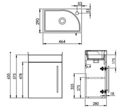 Roper Rhodes Esta 445 X 575mm Wall Mounted Single Door Cloakroom Vanity Unit -Duravit Store M700 2022 10 20 9 24 36 211