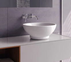 Nuie Tide 410mm Round White Counter Top Vessel Basin