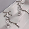 Heritage Hartlebury Pair Of Chrome Basin Pillar Taps