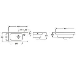 Essential IVY Slimline Wall Hung Basin With 1 Tap Hole On Right Hand -Duravit Store M700 2022 10 26 7 28 19 324