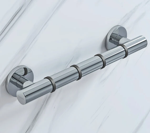 Croydex Grab N Grip Straight Chrome Grab Bar 3 Croydex Grab N Grip Straight Chrome Grab Bar