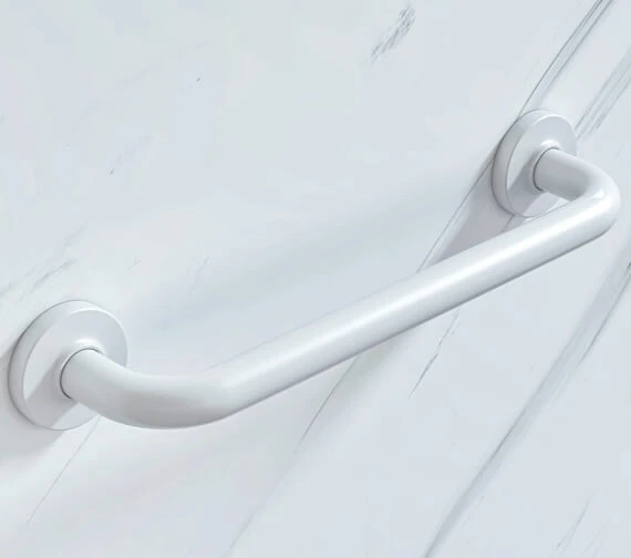 Twyford Avalon White Support Grab Rail With Concealed Fixings 3 Twyford Avalon White Support Grab Rail With Concealed Fixings