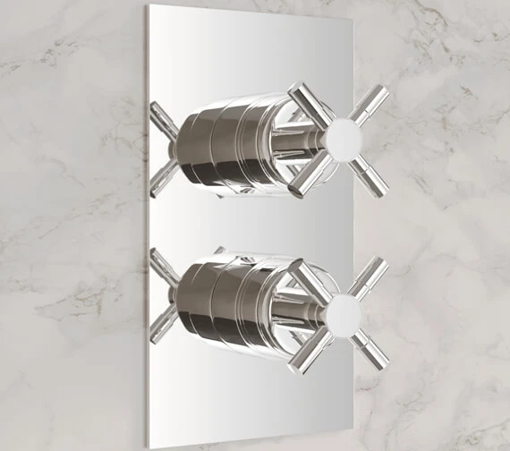 Crosswater Totti 2 Handle Chrome Thermostatic Shower Valve 3 Crosswater Totti 2 Handle Chrome Thermostatic Shower Valve
