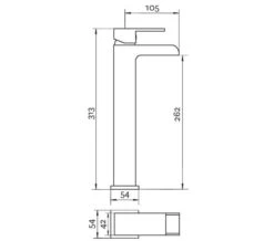 Deva Sparkle Deck Mounted Chrome Mono Basin Mixer Tap -Duravit Store M700 2022 10 3 14 5 43 944