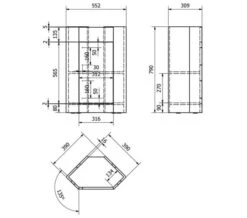 Kartell K-Vit Impakt Single Door White Corner Vanity Unit With Basin -Duravit Store M700 2022 10 4 10 4 24 803