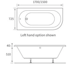 Joseph Miles Lester 0 Tap-Hole Single Ended Corner Bath -Duravit Store M700 2022 10 7 12 34 13 964