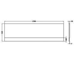 Nuie White Acrylic Bath Front Panel -Duravit Store M700 2022 10 7 8 1 11 702
