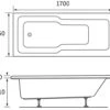 Joseph Miles Kipp 1700 X 750mm 0 Tap-Hole White Single Ended Shower Bath -Duravit Store M700 2022 10 8 7 53 55 417