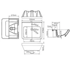 VitrA S50 Square 550mm 1 Tap Hole White Semi Recessed Basin -Duravit Store M700 2022 10 8 8 14 43 43
