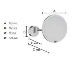 Smedbo Outline Polished Chrome Shaving Mirror With LED Technology - FK487H -Duravit Store M700 2022 11 1 8 39 47 864