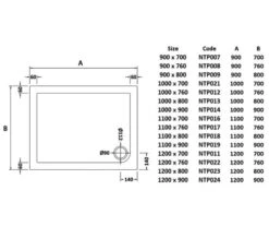 Hudson Reed Pearlstone 40mm Slimline ABS Acrylic Rectangular Shower Tray -Duravit Store M700 2022 11 11 15 19 0 943