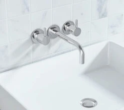 Crosswater MPRO 3 Hole Wall Mounted Basin Mixer Tap
